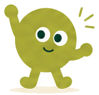 Pip the mascot waving hello to the neighbors